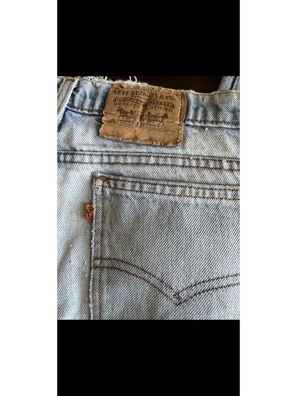Levi's VTG 80’s 506 Series Orange Tab Straight Jeans Blue Denim Cotton Regular